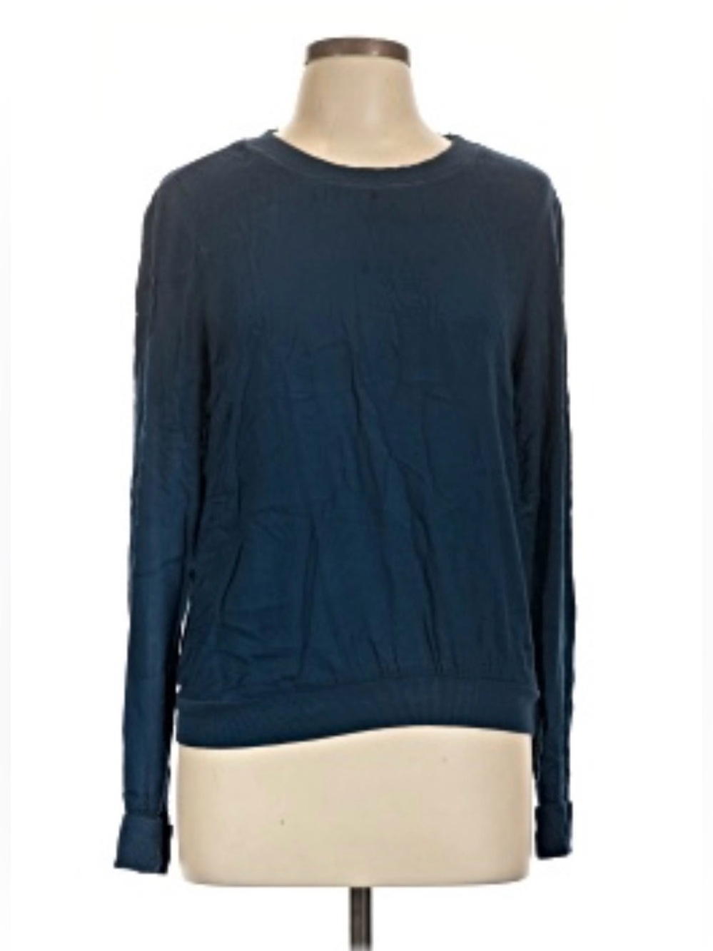 Cloth & Stone Teal Long Sleeve Rayon Blouse Size L
